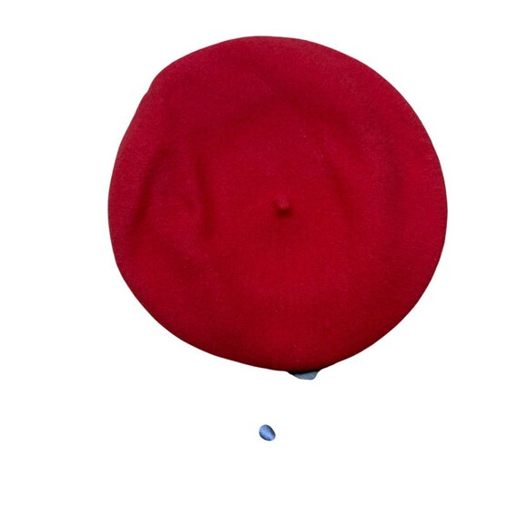 Disney BoxLunch Red Mens Wool Pooh Beret Hat Embroidered Graphics OS - Picture 5 of 14